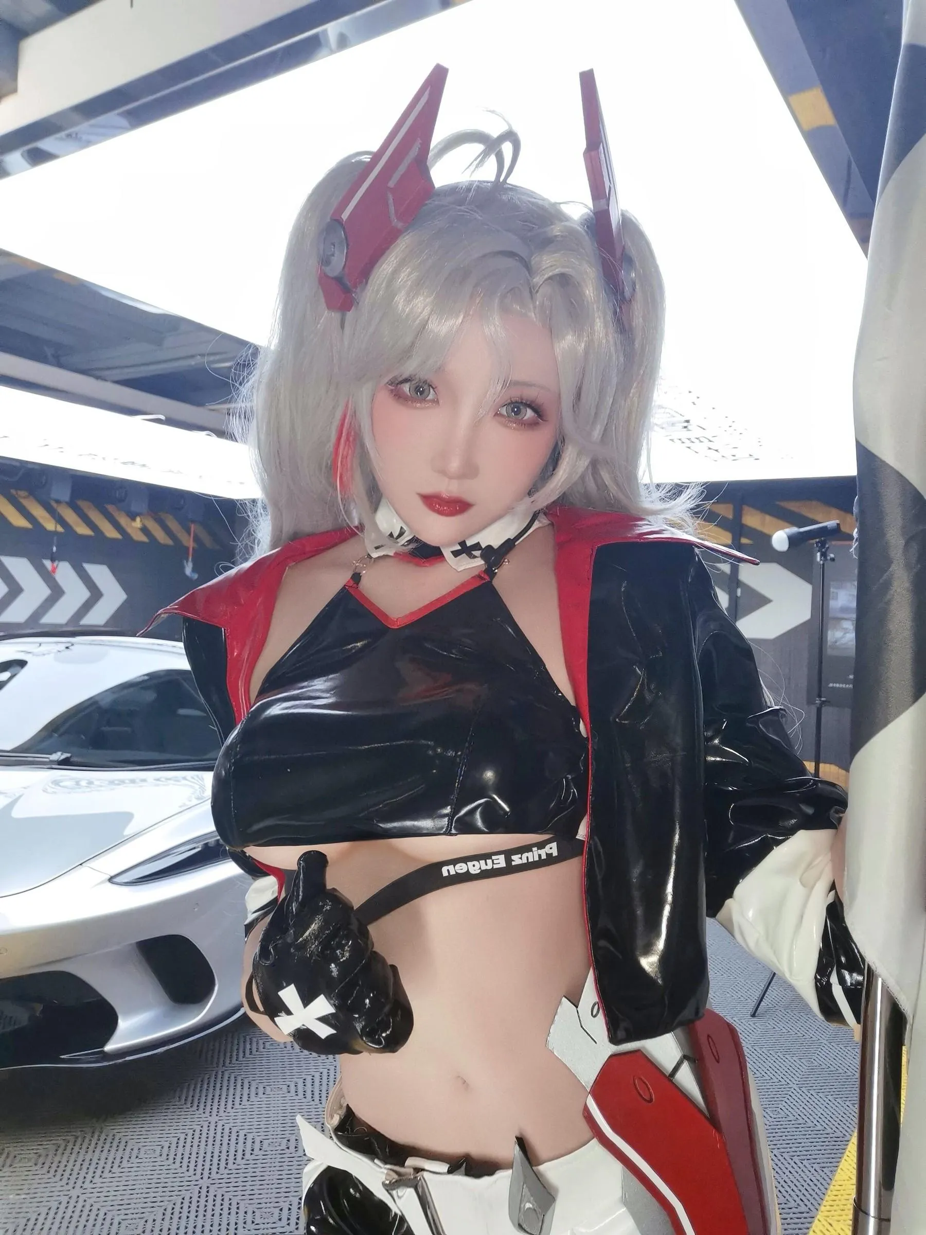 瓜希酱 – NO.80 Momoko葵葵《双人欧根亲王企业赛车VER》-自拍 [18P]插图7
